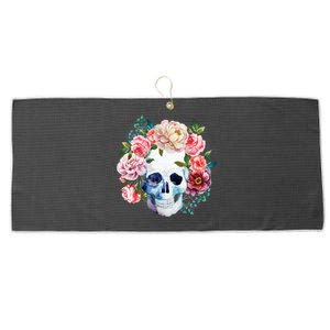 Fancy Flower Crown Skull Large Microfiber Waffle Golf Towel