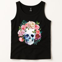 Fancy Flower Crown Skull Tank Top