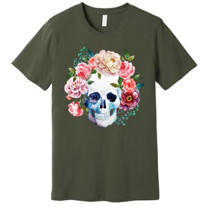 Fancy Flower Crown Skull Premium T-Shirt