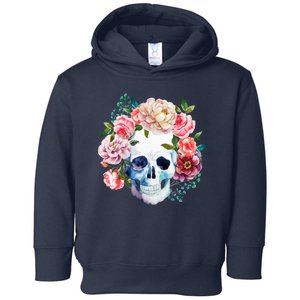 Fancy Flower Crown Skull Toddler Hoodie