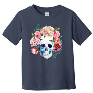 Fancy Flower Crown Skull Toddler T-Shirt