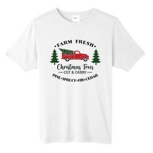 Farm Fresh Christmas Trees Christmas Tree Farm Truck Farmer Tall Fusion ChromaSoft Performance T-Shirt