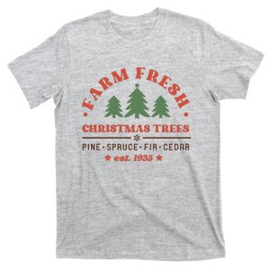 Farm Fresh Christmas Trees Funny Xmas Graphic Plus Size T-Shirt