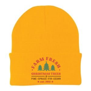 Farm Fresh Christmas Trees Funny Xmas Graphic Plus Size Knit Cap Winter Beanie