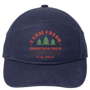 Farm Fresh Christmas Trees Funny Xmas Graphic Plus Size 7-Panel Snapback Hat