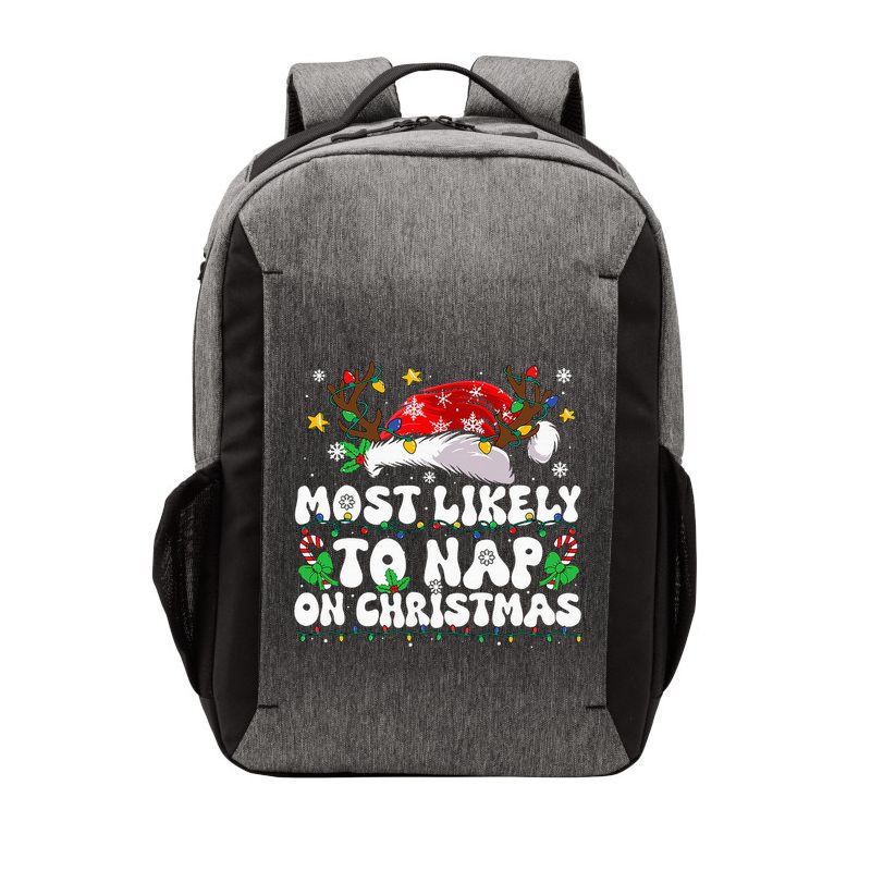 Funny Family Christmas Most Likely To Nap On Christmas Vector Backpack