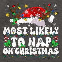 Funny Family Christmas Most Likely To Nap On Christmas Vector Backpack