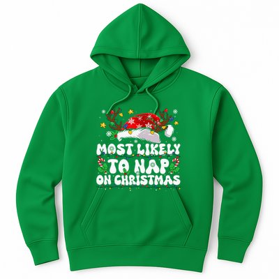 Funny Family Christmas Most Likely To Nap On Christmas Hoodie