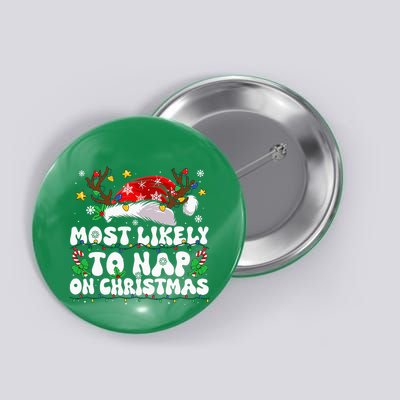 Funny Family Christmas Most Likely To Nap On Christmas Button