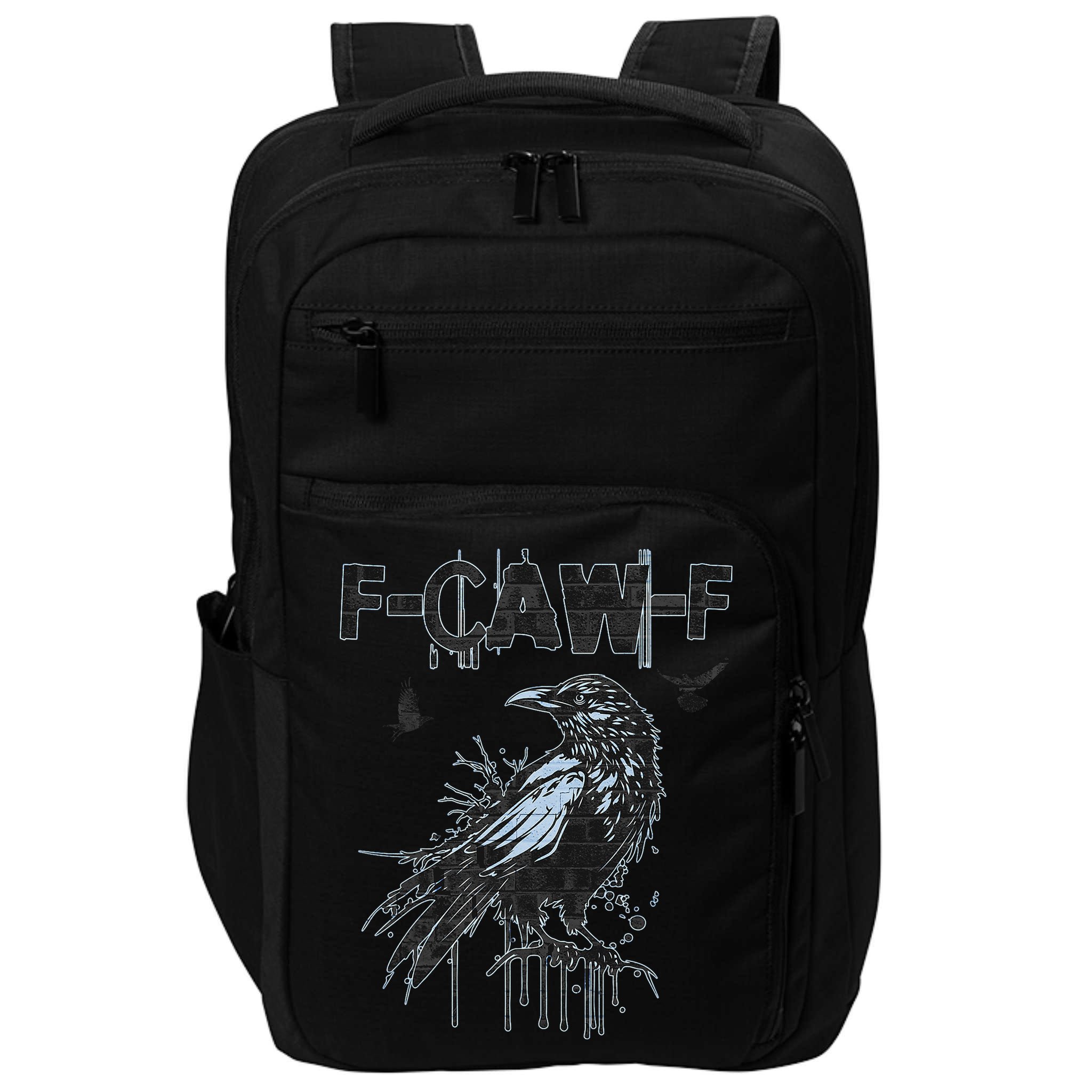  Funny F-CAW-F Crow Grunge Adult Humor Graphic  Impact Tech Backpack
