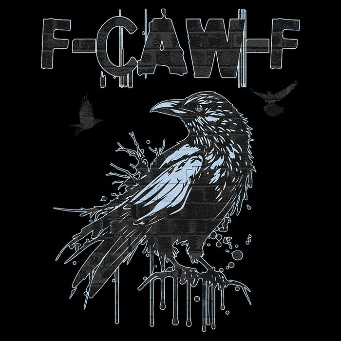  Funny F-CAW-F Crow Grunge Adult Humor Graphic  Impact Tech Backpack