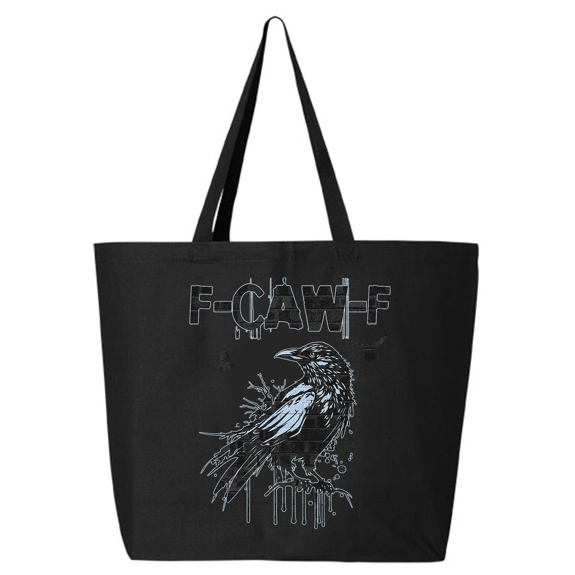  Funny F-CAW-F Crow Grunge Adult Humor Graphic  25L Jumbo Tote