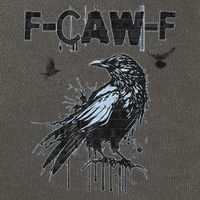  Funny F-CAW-F Crow Grunge Adult Humor Graphic  Cotton Canvas Backpack