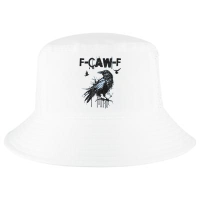  Funny F-CAW-F Crow Grunge Adult Humor Graphic  Cool Comfort Performance Bucket Hat