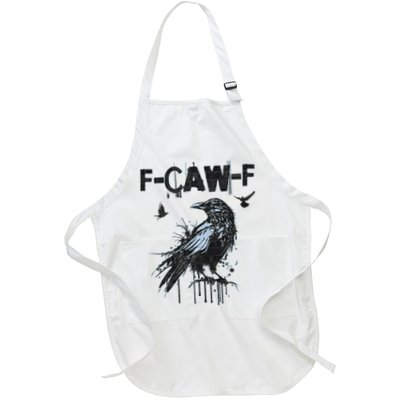  Funny F-CAW-F Crow Grunge Adult Humor Graphic  Apron