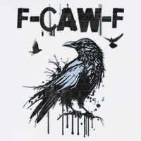  Funny F-CAW-F Crow Grunge Adult Humor Graphic  Button