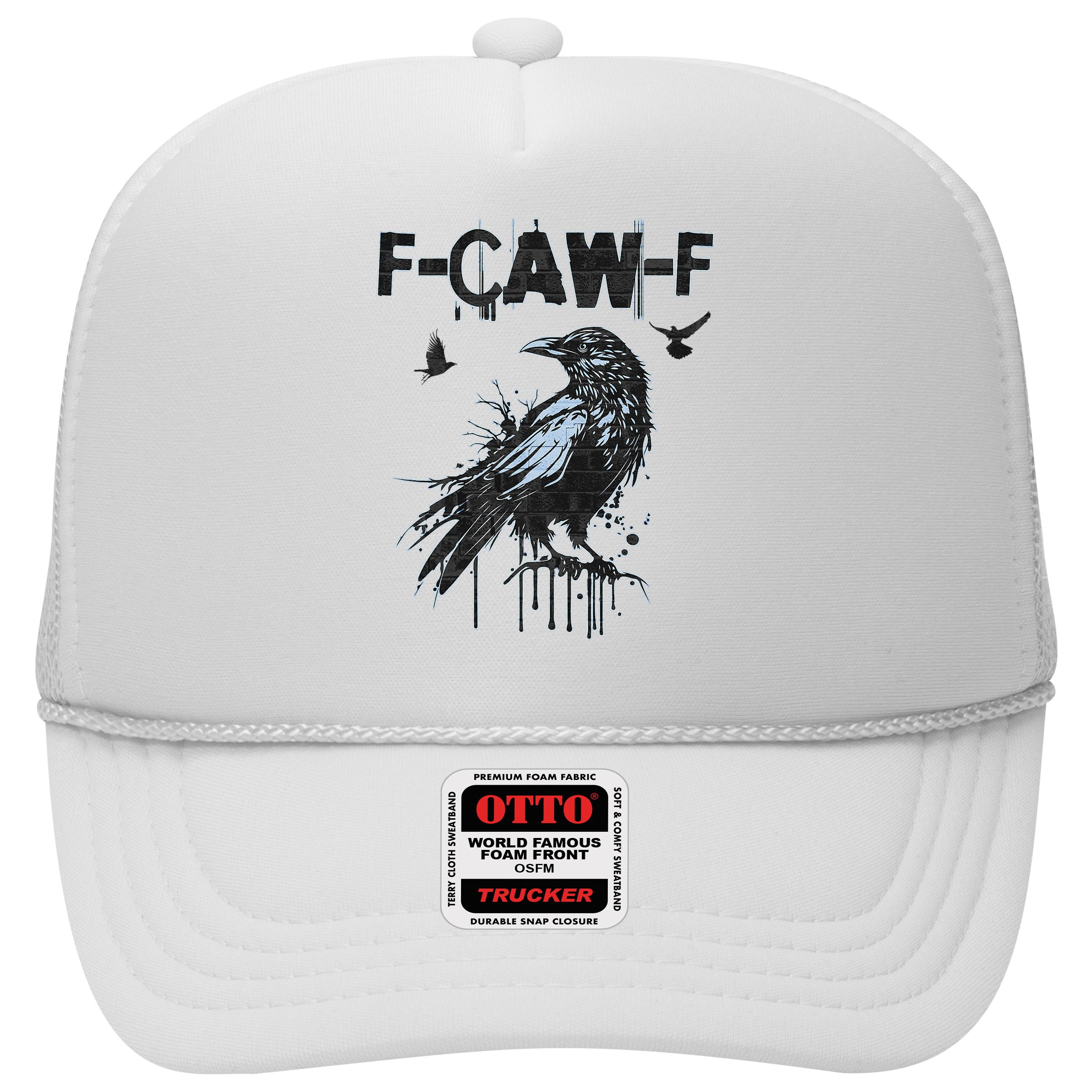  Funny F-CAW-F Crow Grunge Adult Humor Graphic  Hat