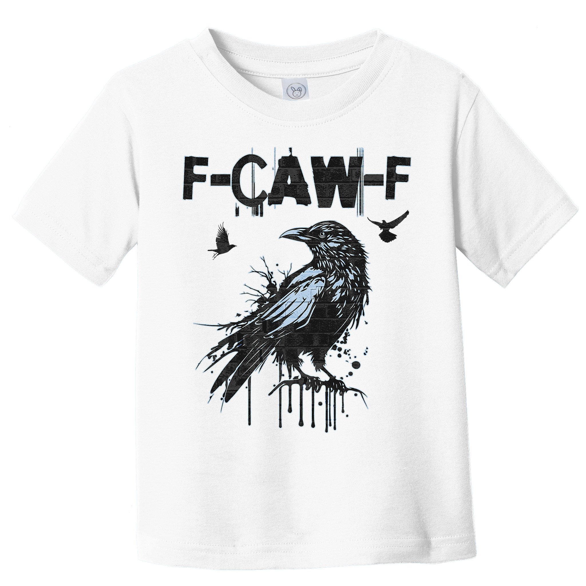  Funny F-CAW-F Crow Grunge Adult Humor Graphic  Toddler T-Shirt