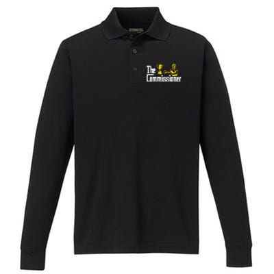 Fantasy Football Commissioner Fantasy Football Commish Performance Long Sleeve Polo