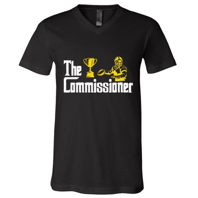 Fantasy Football Commissioner Fantasy Football Commish V-Neck T-Shirt