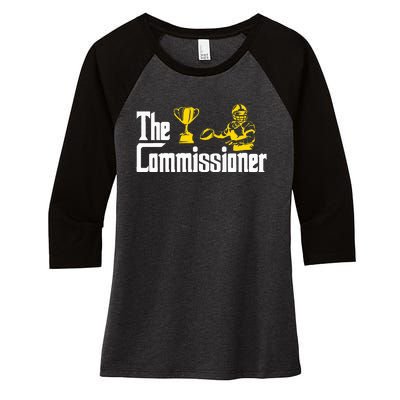 Fantasy Football Commissioner Fantasy Football Commish Women's Tri-Blend 3/4-Sleeve Raglan Shirt