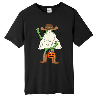 Funny Frog Cowboy Pumpkin Halloween Western Spooky Season Tall Fusion ChromaSoft Performance T-Shirt