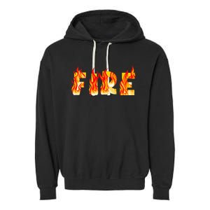 Funny Fire Couple DIY Costume Halloween Party Garment-Dyed Fleece Hoodie