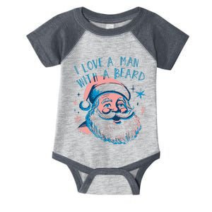 Funny Funny Christmas I Love A Man With A Beard Gift Infant Baby Jersey Bodysuit