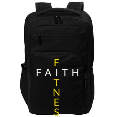 Faith Fitness Cross Christian Workout Modern Gym Impact Tech Backpack