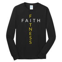 Faith Fitness Cross Christian Workout Modern Gym Tall Long Sleeve T-Shirt