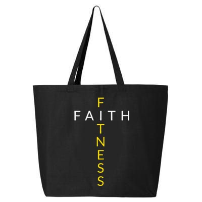 Faith Fitness Cross Christian Workout Modern Gym 25L Jumbo Tote