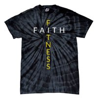 Faith Fitness Cross Christian Workout Modern Gym Tie-Dye T-Shirt