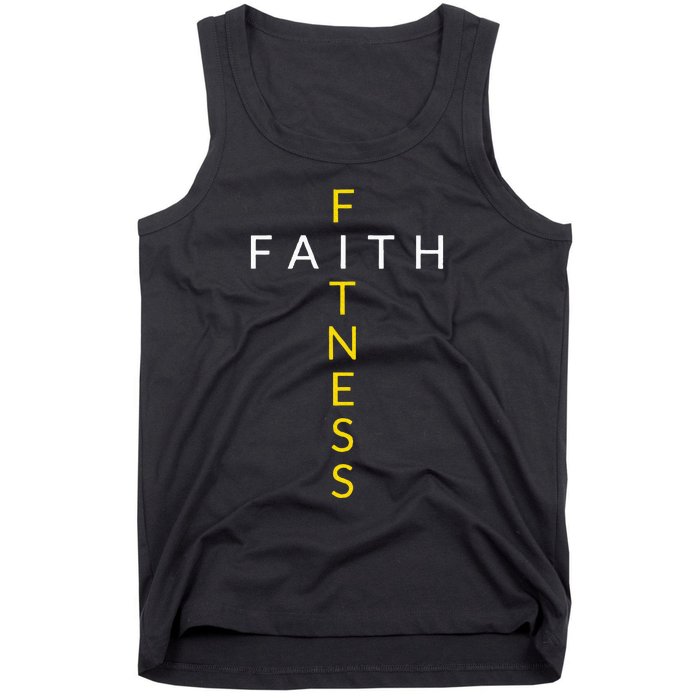 Faith Fitness Cross Christian Workout Modern Gym Tank Top