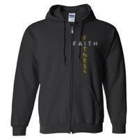 Faith Fitness Cross Christian Workout Modern Gym Full Zip Hoodie