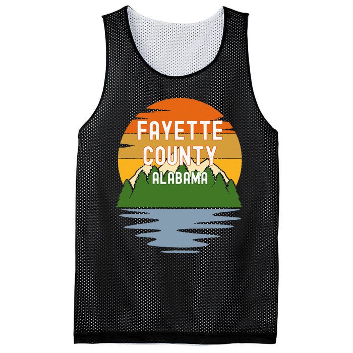 From Fayette County Alabama Vintage Sunset Mesh Reversible Basketball Jersey Tank