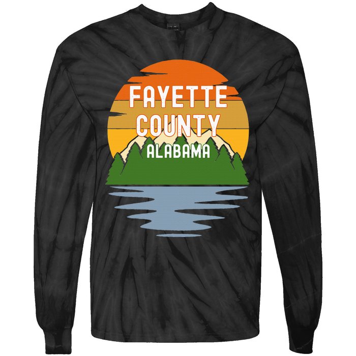 From Fayette County Alabama Vintage Sunset Tie-Dye Long Sleeve Shirt