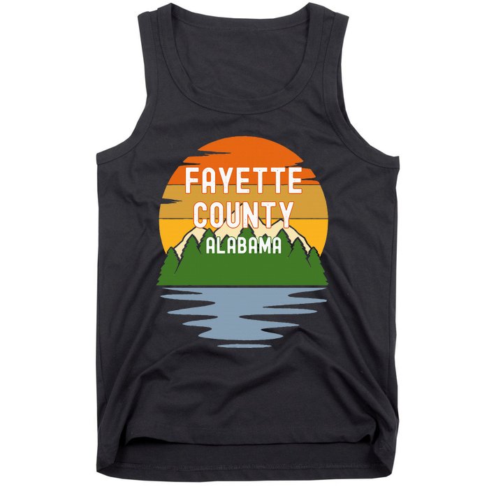 From Fayette County Alabama Vintage Sunset Tank Top