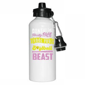 Funny Fastpitch Catcher Softball Game Gift Gift Aluminum Water Bottle