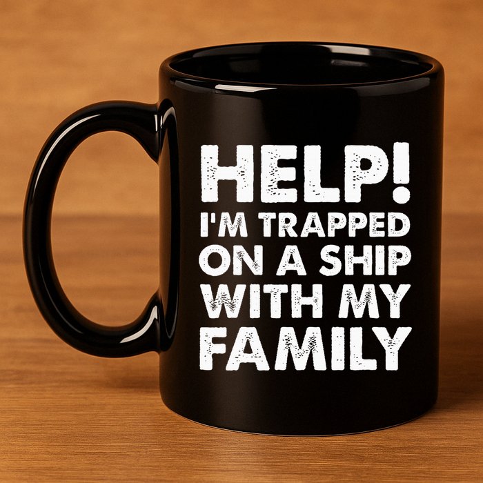 Funny Family Cruise Matching Vacation Cruising 11oz C Handle Ceramic Mug