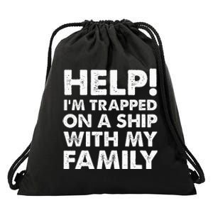 Funny Family Cruise Matching Vacation Cruising Drawstring Bag