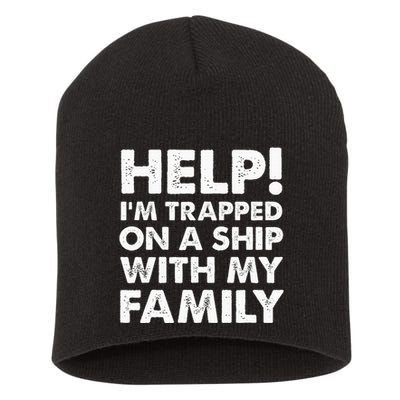 Funny Family Cruise Matching Vacation Cruising Short Acrylic Beanie