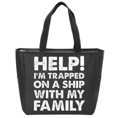 Funny Family Cruise Matching Vacation Cruising Zip Tote Bag