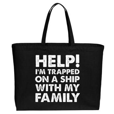 Funny Family Cruise Matching Vacation Cruising Cotton Canvas Jumbo Tote