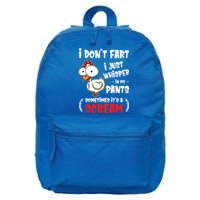 Funny Farting Chicken Lover I Dont Fart I Whisper In My Gift 16 in Basic Backpack