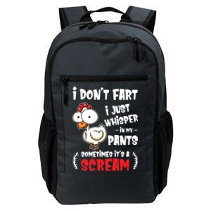 Funny Farting Chicken Lover I Dont Fart I Whisper In My Gift Daily Commute Backpack