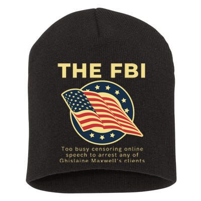 Funny FBI Censorship Conservative Gift Short Acrylic Beanie