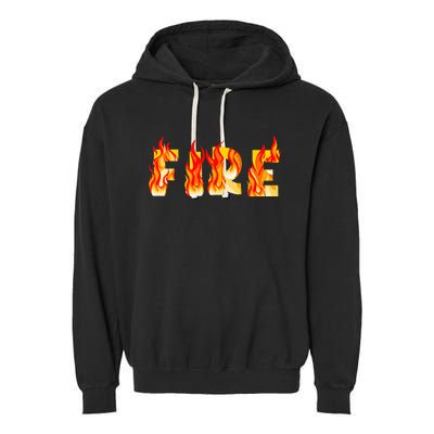 Funny Fire Couple DIY Costume Halloween Party Garment-Dyed Fleece Hoodie