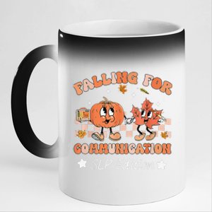 Falling For Communication Slp Edition Thanksgiving 11oz Black Color Changing Mug