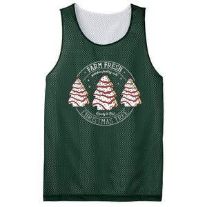 Farm Fresh Christmas Tree Cakes Funny ChristmasChristmas Gift Christmas In Ju Mesh Reversible Basketball Jersey Tank