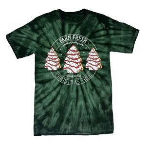 Farm Fresh Christmas Tree Cakes Funny ChristmasChristmas Gift Christmas In Ju Tie-Dye T-Shirt